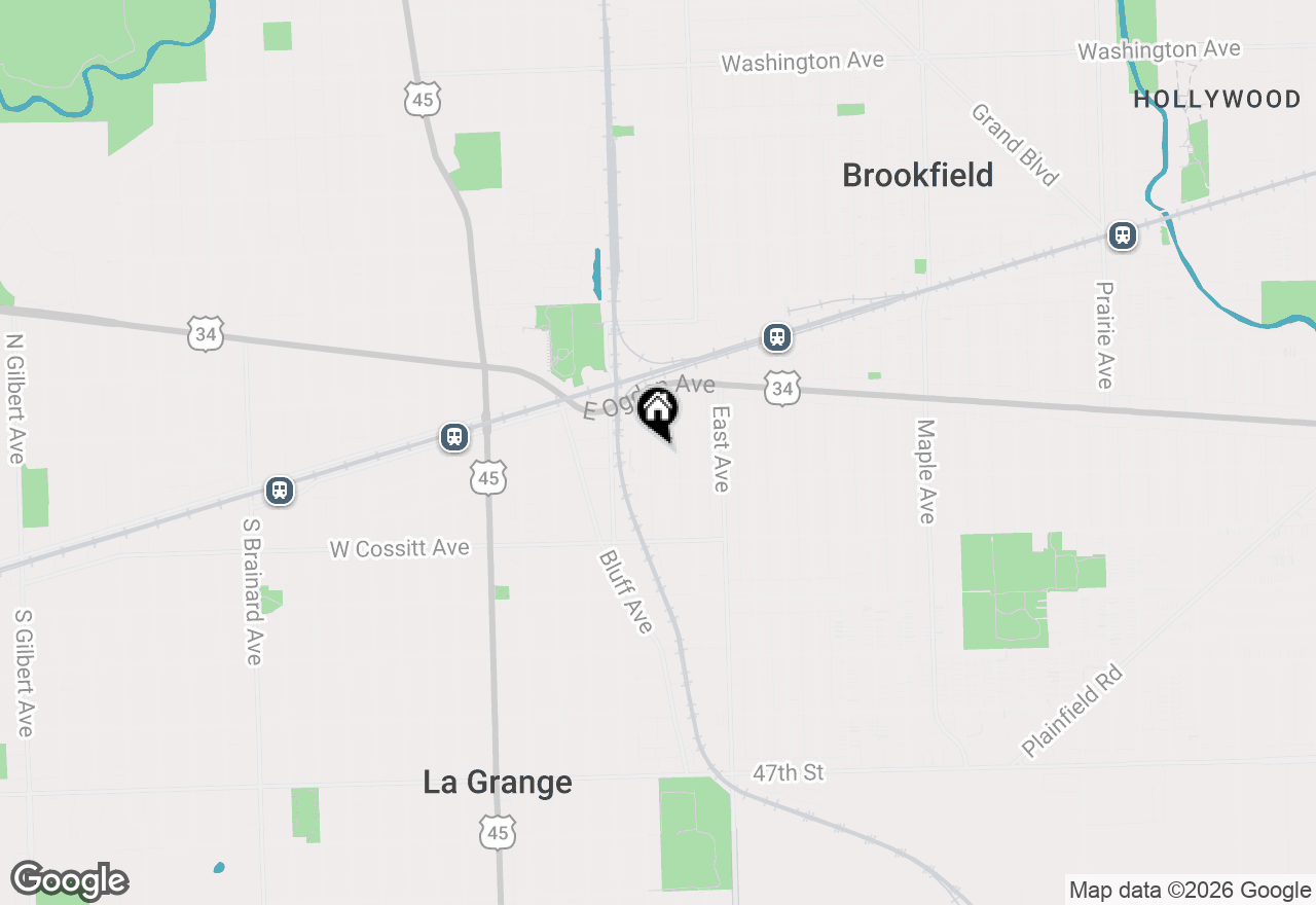 Map of 124 Sawyer Avenue, La Grange, IL 60525