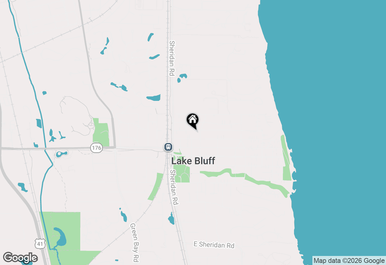 Map of 117 E Washington Avenue, Lake Bluff, IL 60044