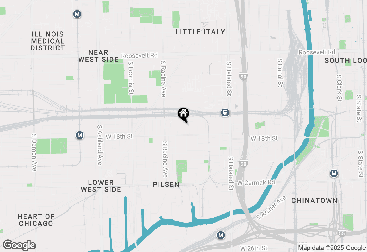 Map of 1624 S Carpenter Street #3, Chicago, IL 60608