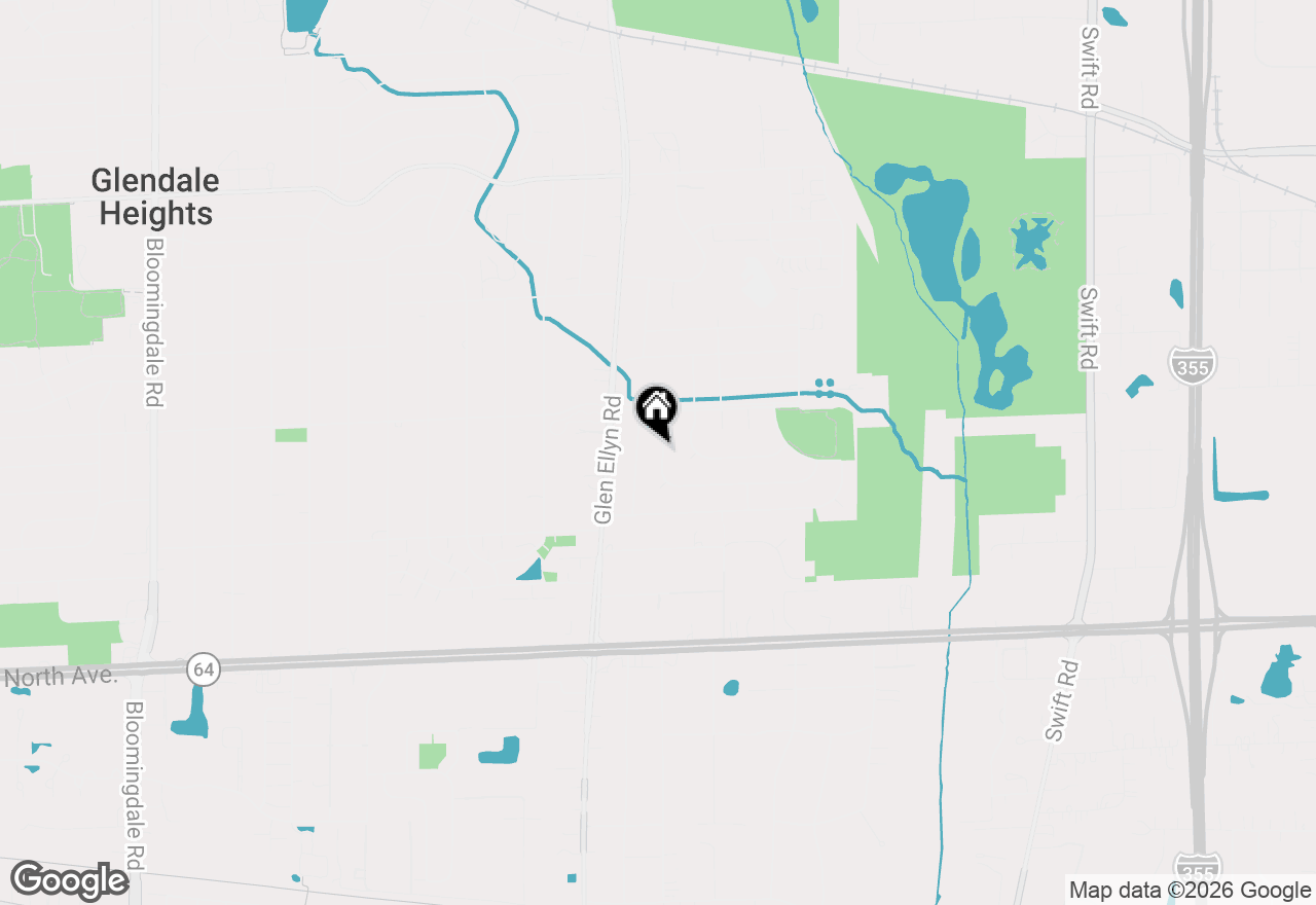 Map of 1364 Leslie Lane, Glendale Heights, IL 60139