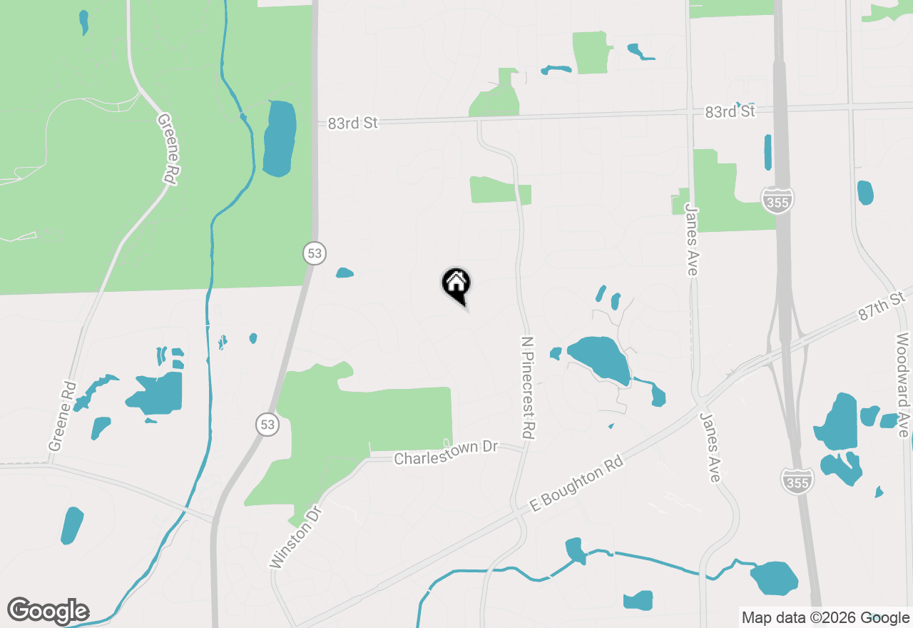 Map of 421 Cambridge Way, Bolingbrook, IL 60440