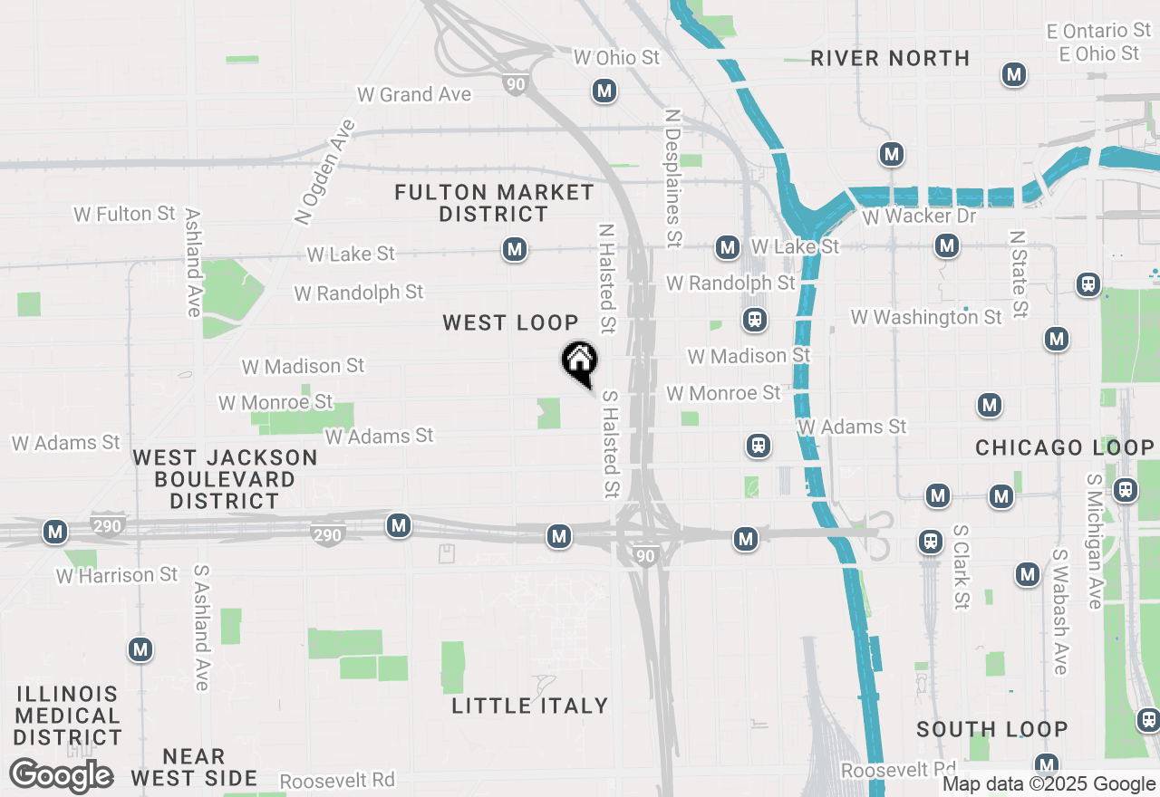 Map of 841 W Monroe Street #4A, Chicago, IL 60607