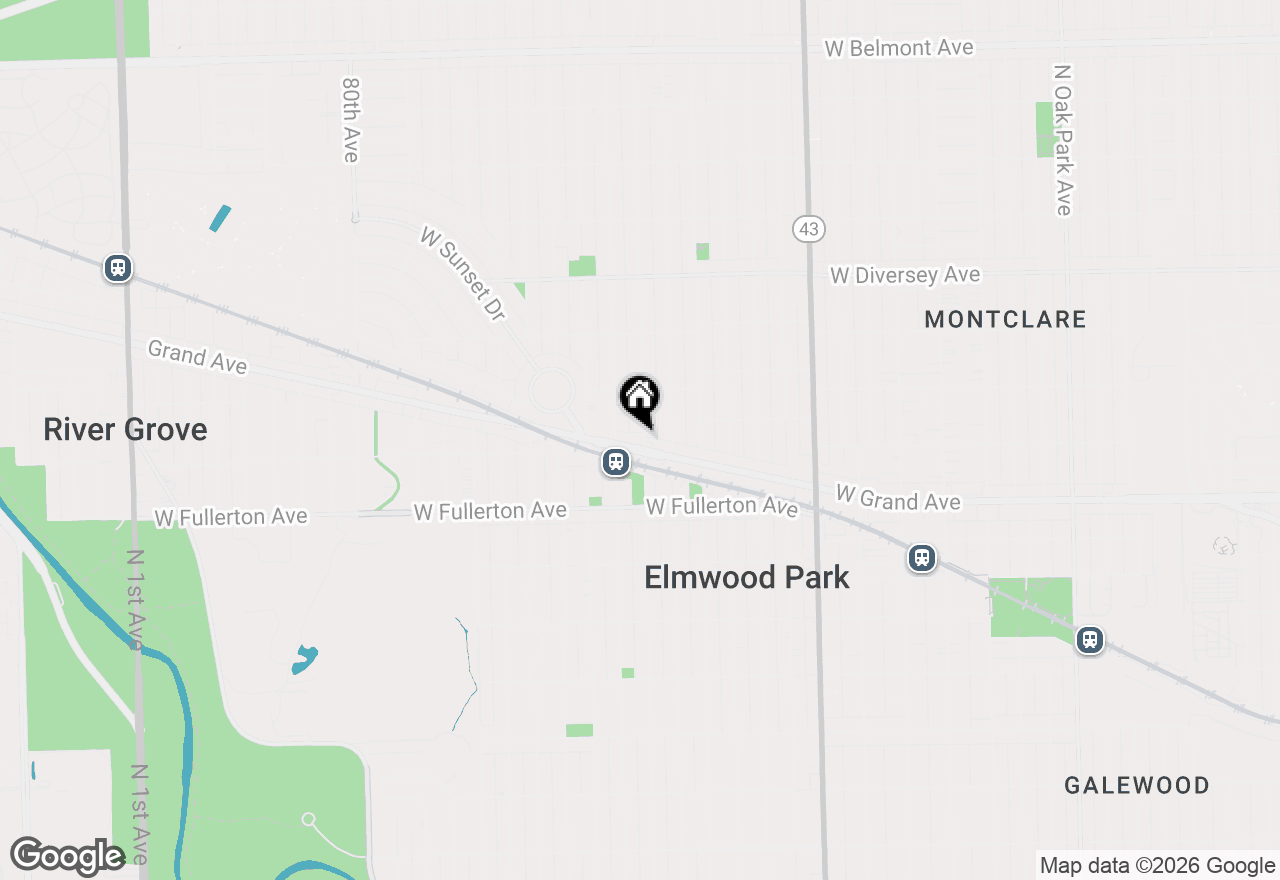 Map of 7500 W Grand Avenue, Elmwood Park, IL 60707