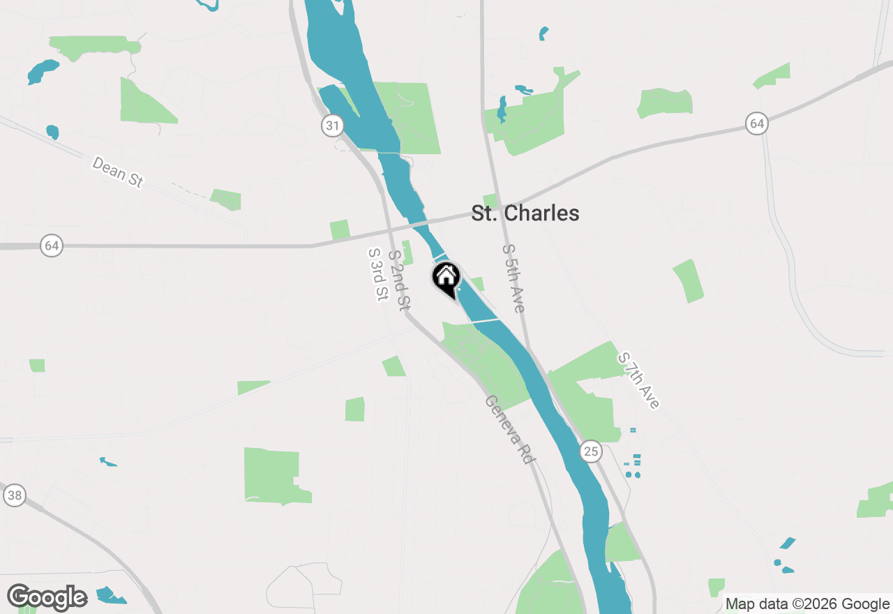 Map of 38 Bluestone Drive, St. Charles, IL 60174