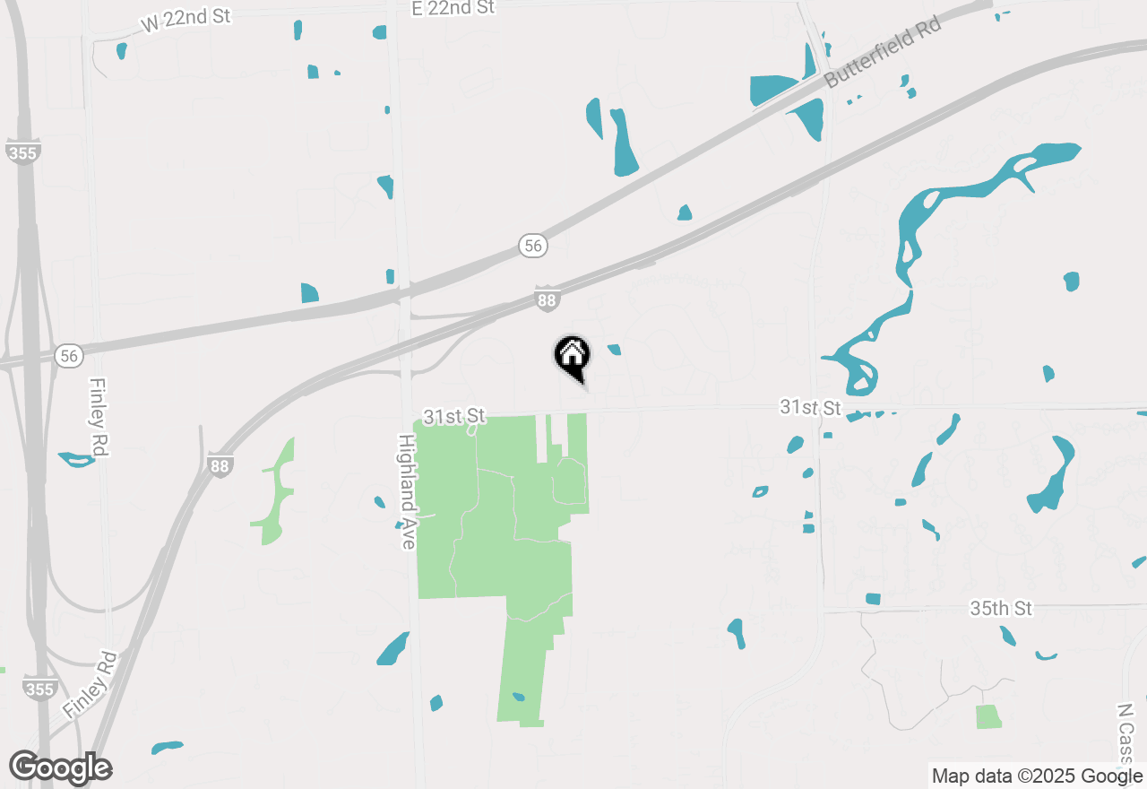 Map of 19W282 Governors Trail, Oak Brook, IL 60523
