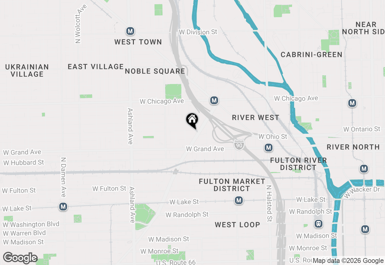 Map of 1224 W Ohio Street #3E, Chicago, IL 60642