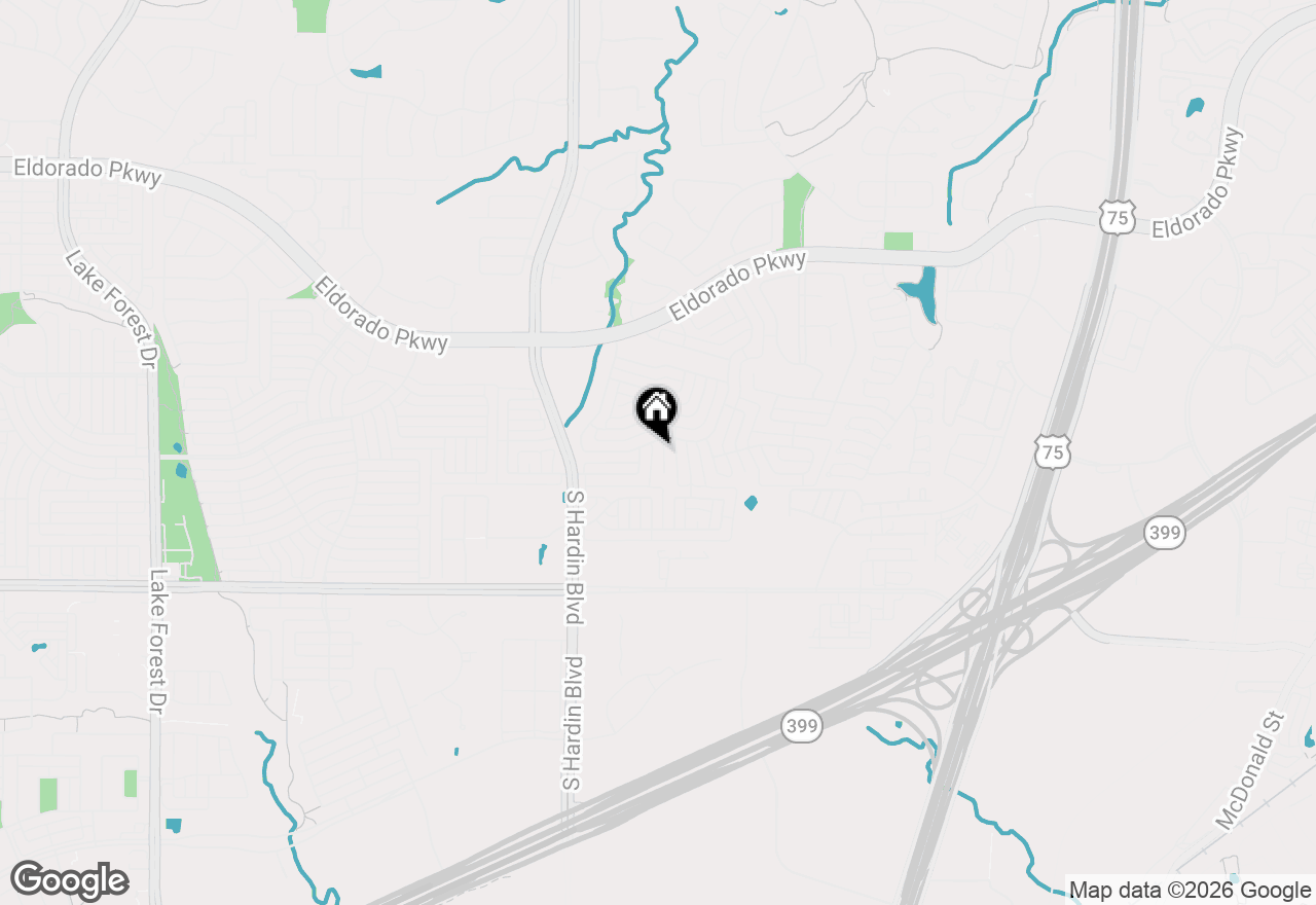 Map of 3302 Belmont Court, Mckinney, TX 75070