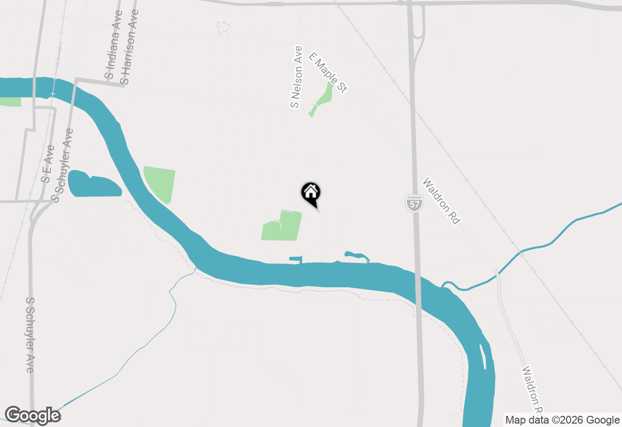 Map of 1133 Justine Drive, Kankakee, IL 60901