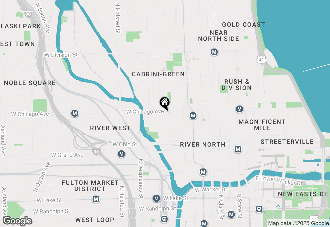 Map of 750 N Hudson Avenue #2503, Chicago, IL 60654