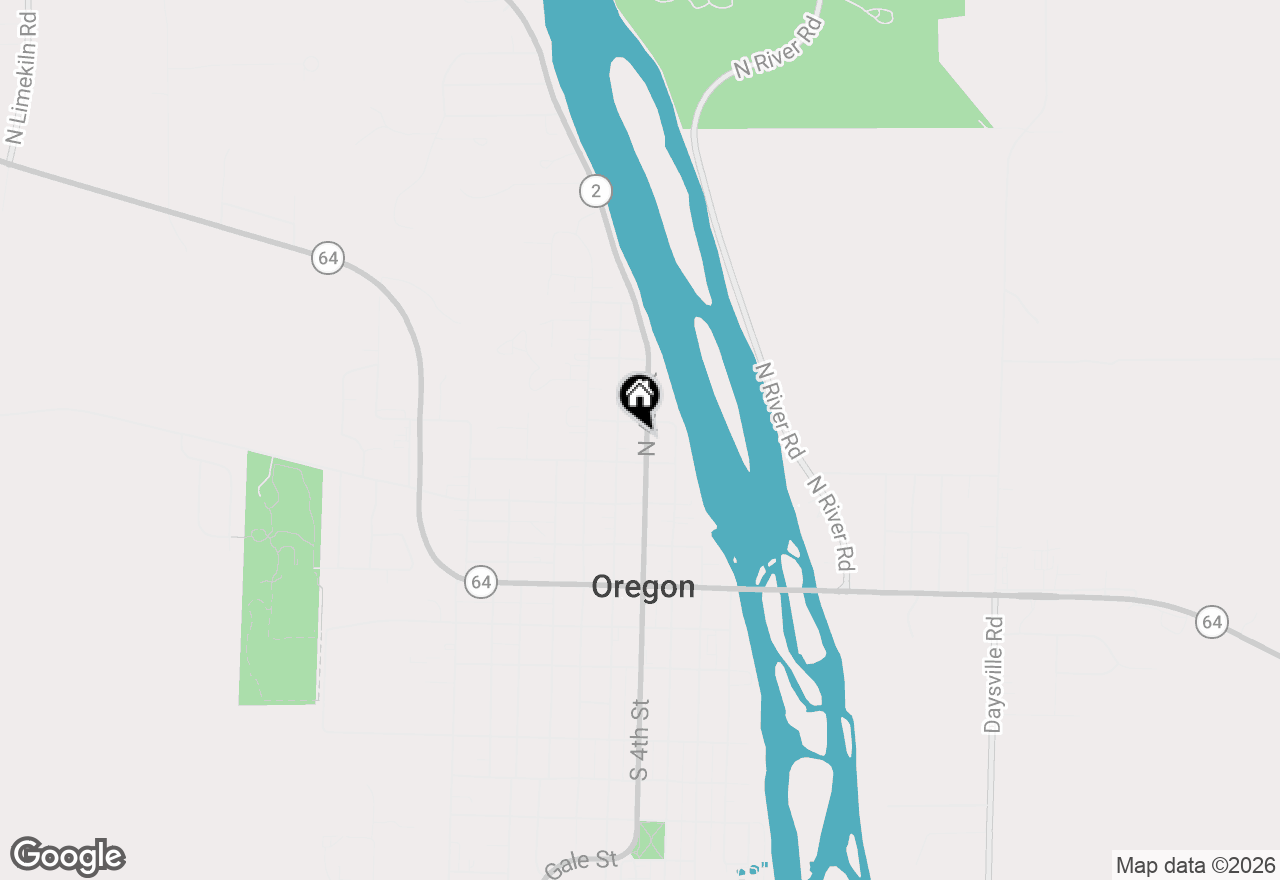 Map of 406 N 4th Street, Oregon, IL 61061