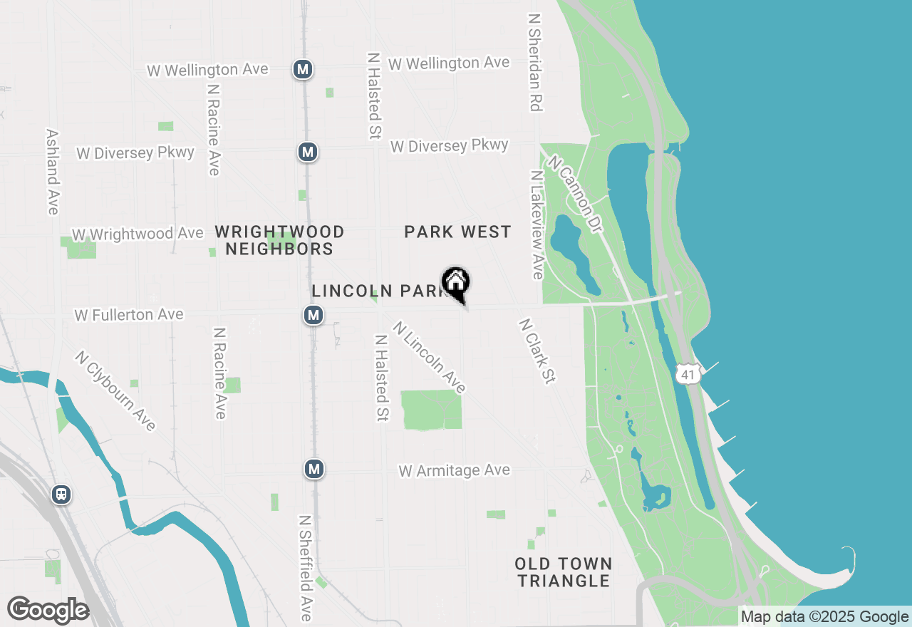 Map of 601 W Fullerton #1, Chicago, IL 60614
