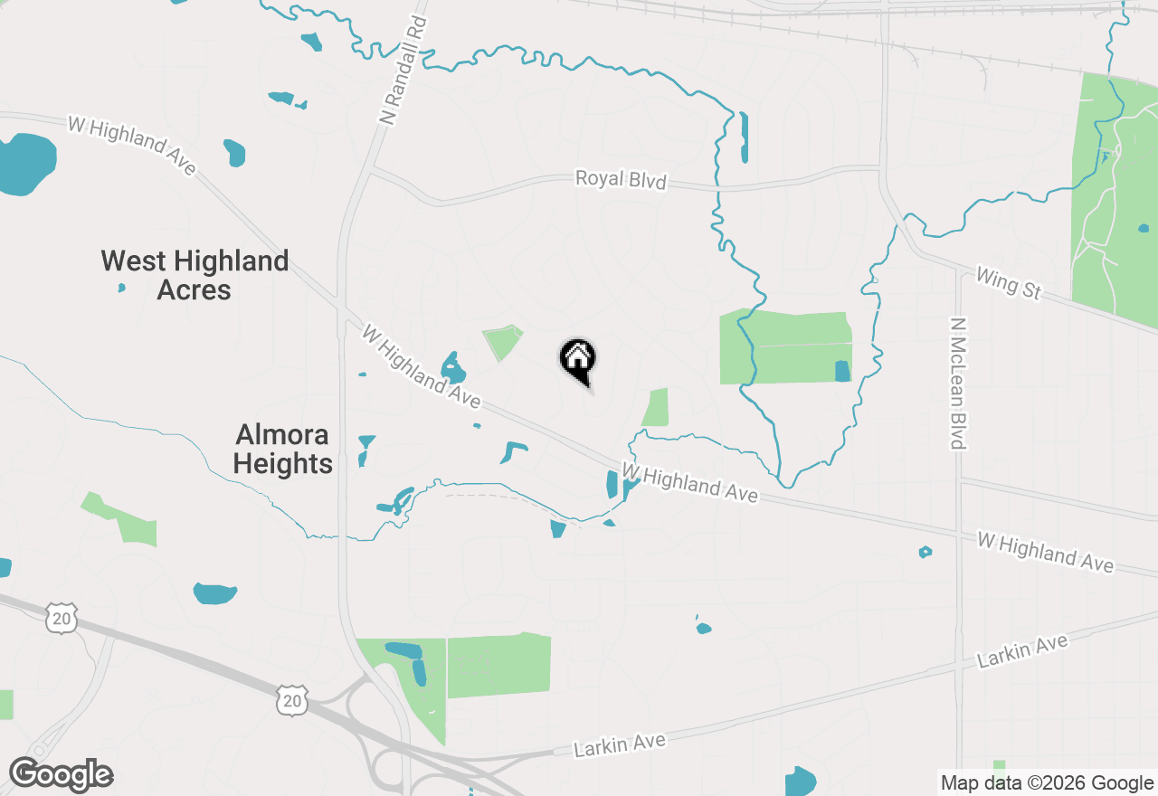 Map of 532 Shenandoah Trail, Elgin, IL 60123