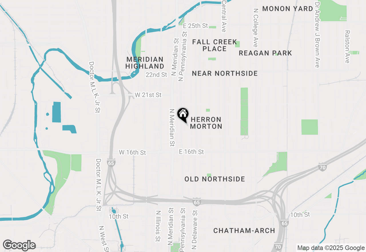 Map of 1821 N Pennsylvania Street, Indianapolis, IN 46202