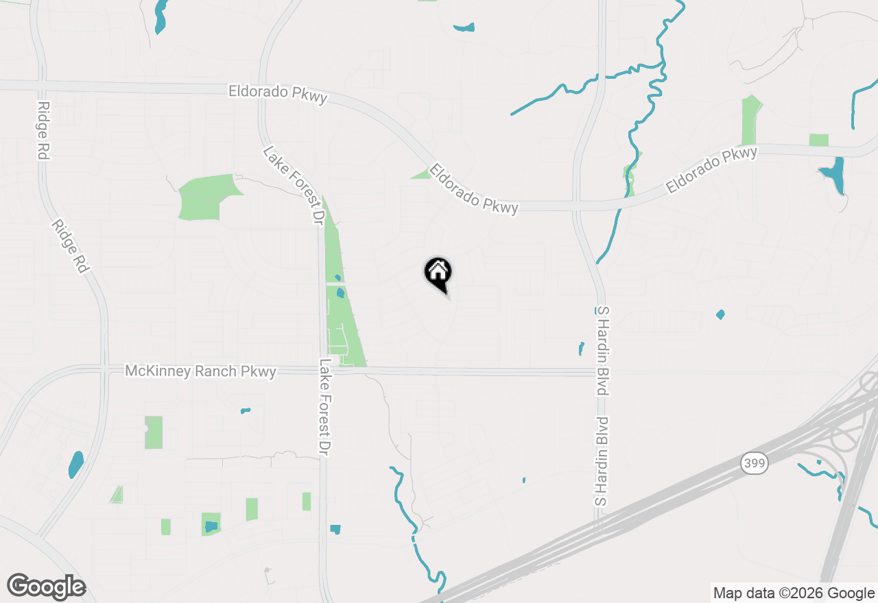 Map of 4610 Spanishmoss Drive, Mckinney, TX 75070