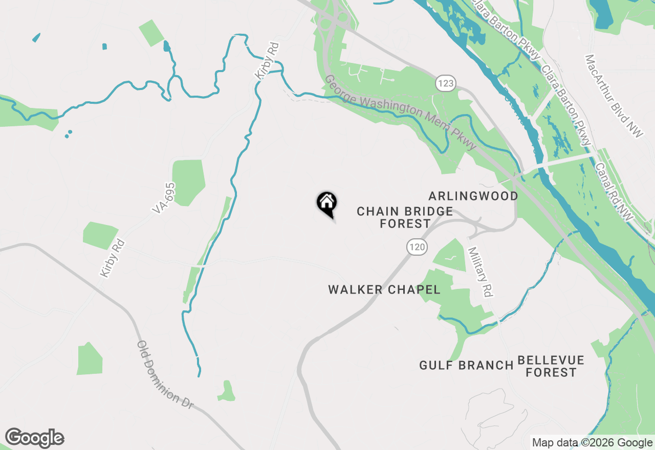 Map of 1610 Brookside Road, Mclean, VA 22101