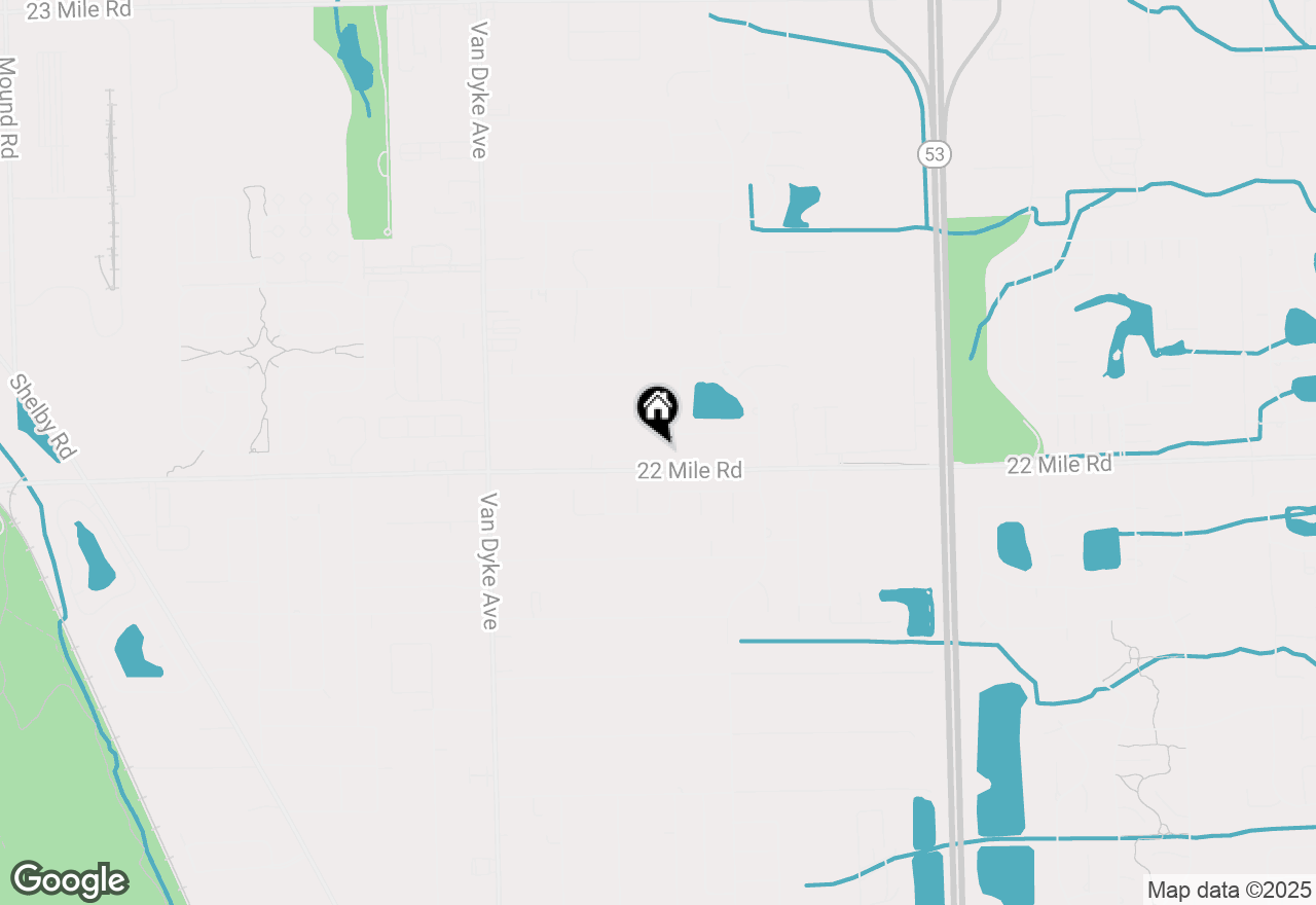 Map of 8737 22 Mile Road, Utica, MI 48317