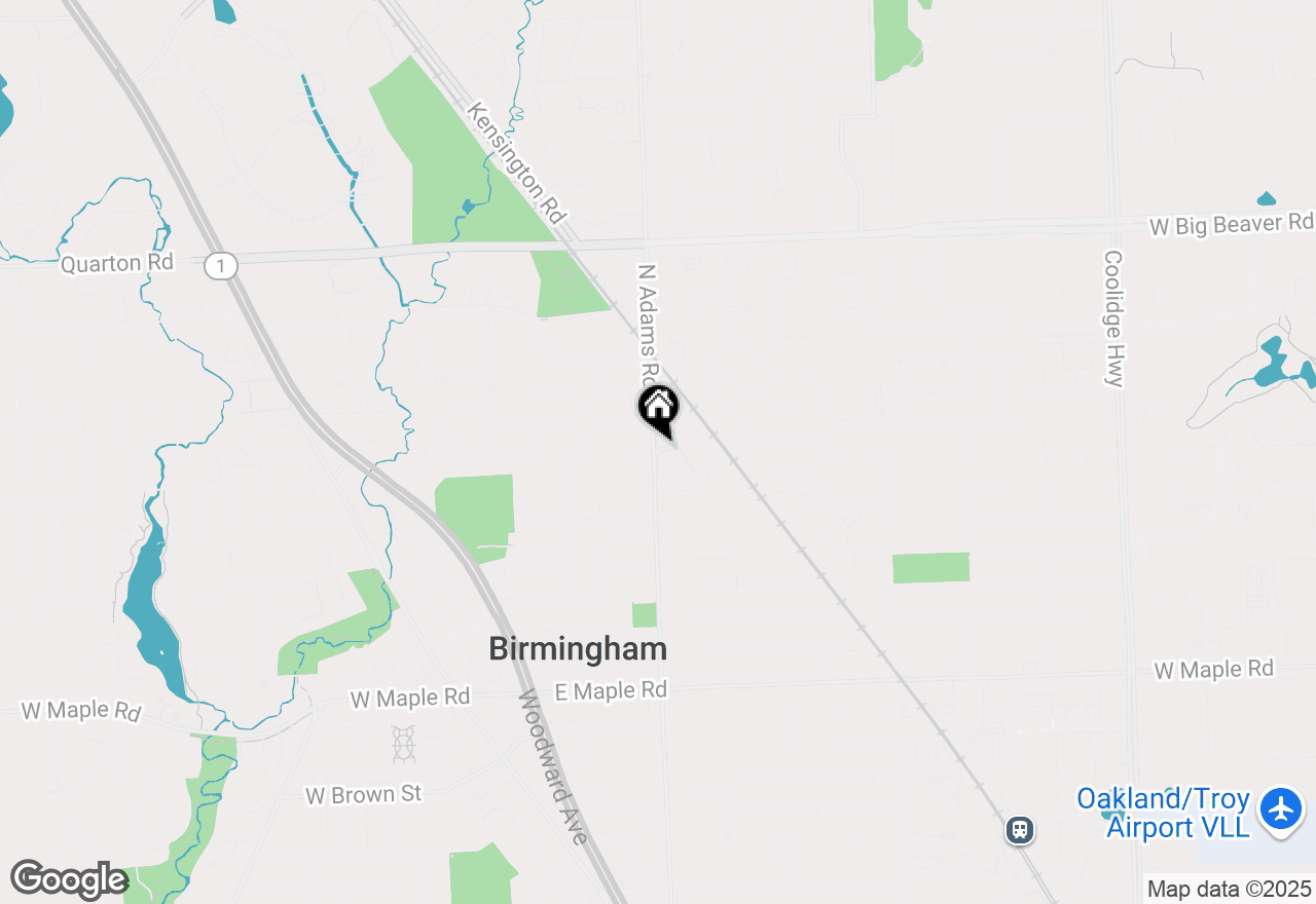 Map of 898 N Adams Road, Birmingham, MI 48009