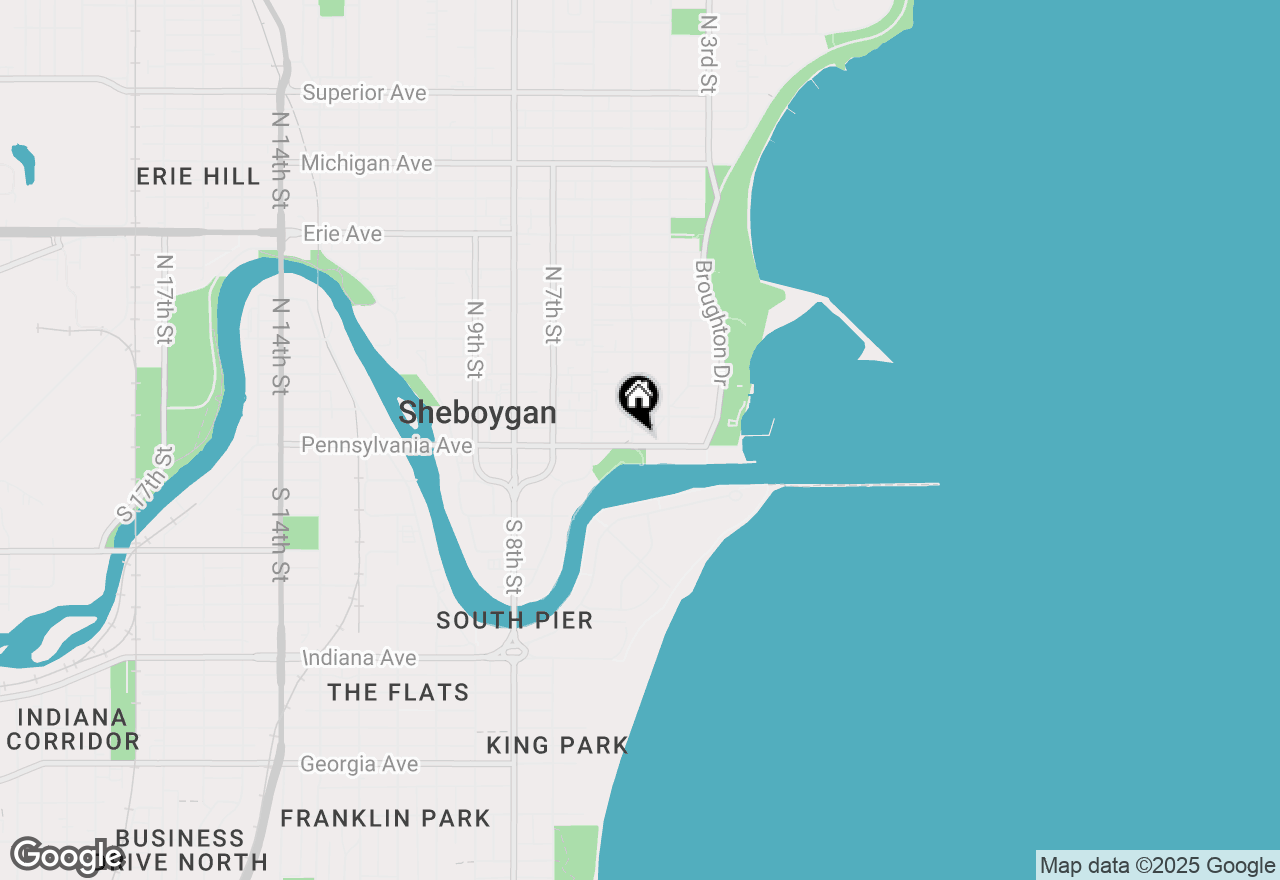 Map of 434 Pennsylvania Ave, Sheboygan, WI 53081