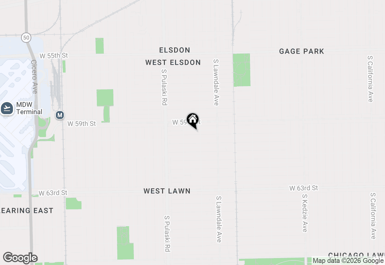 Map of 3825 W 59th Place, Chicago, IL 60629
