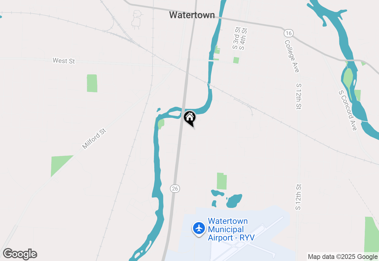 Map of 1215 Utah Street, Watertown, WI 53094