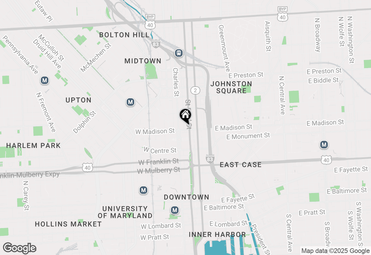 Map of 14-16 E Madison Street, Baltimore, MD 21202