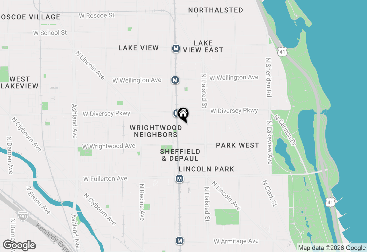 Map of 2701 N Wilton Avenue #1, Chicago, IL 60614