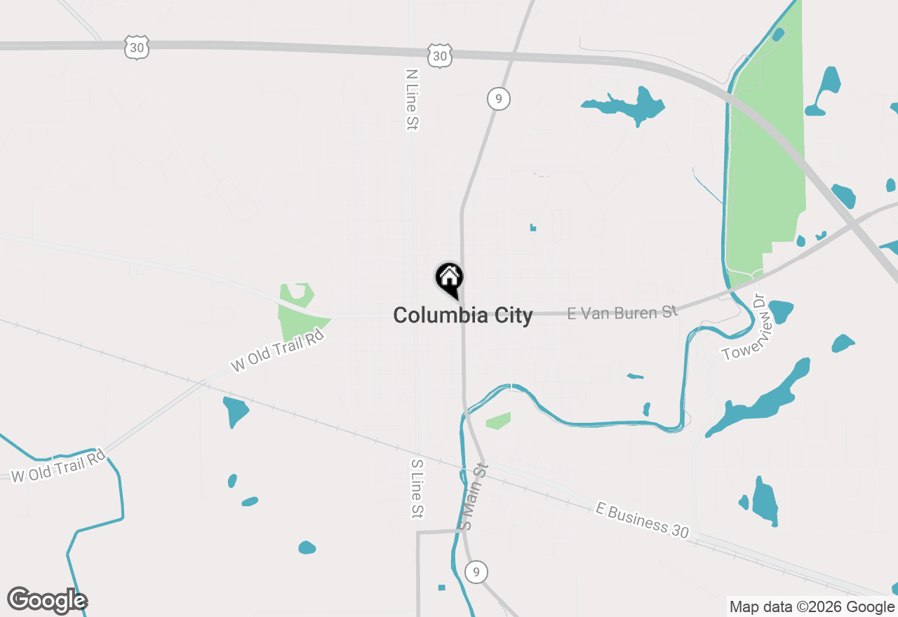 Map of 118 W Van Buren Street, Columbia City, IN 46725