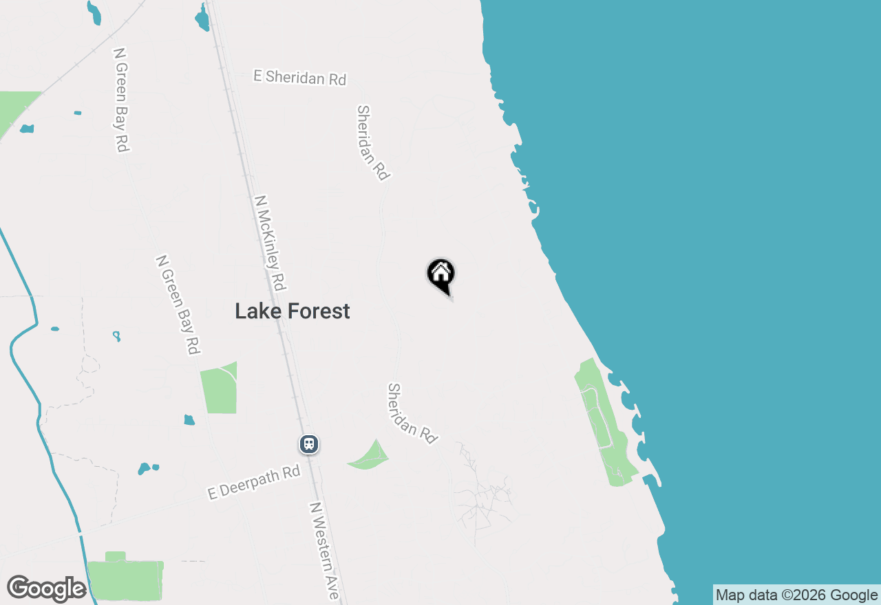 Map of 1070 Meadow Lane, Lake Forest, IL 60045