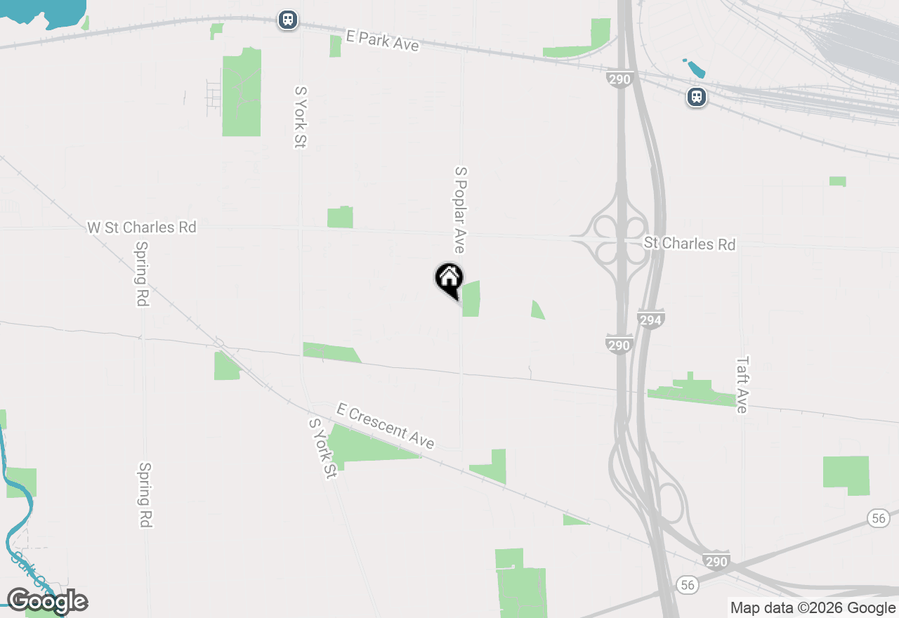 Map of 456 S Poplar Avenue, Elmhurst, IL 60126