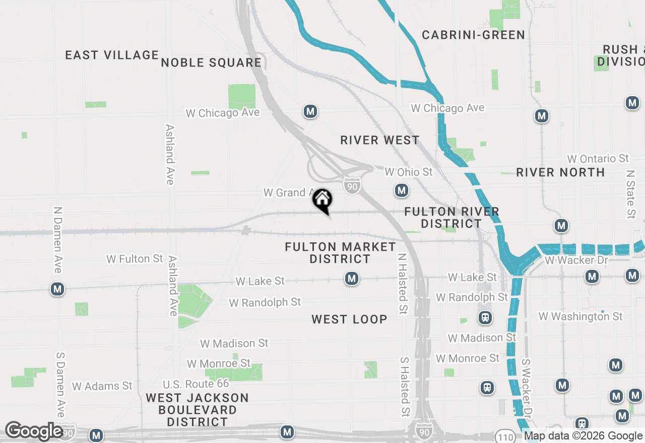 Map of 401 N Aberdeen Street #4S, Chicago, IL 60642
