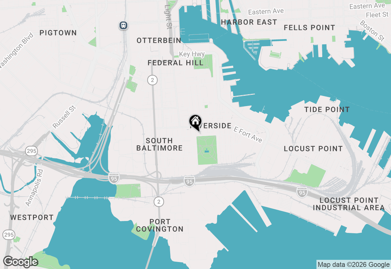 Map of 210 E Randall Street, Baltimore, MD 21230