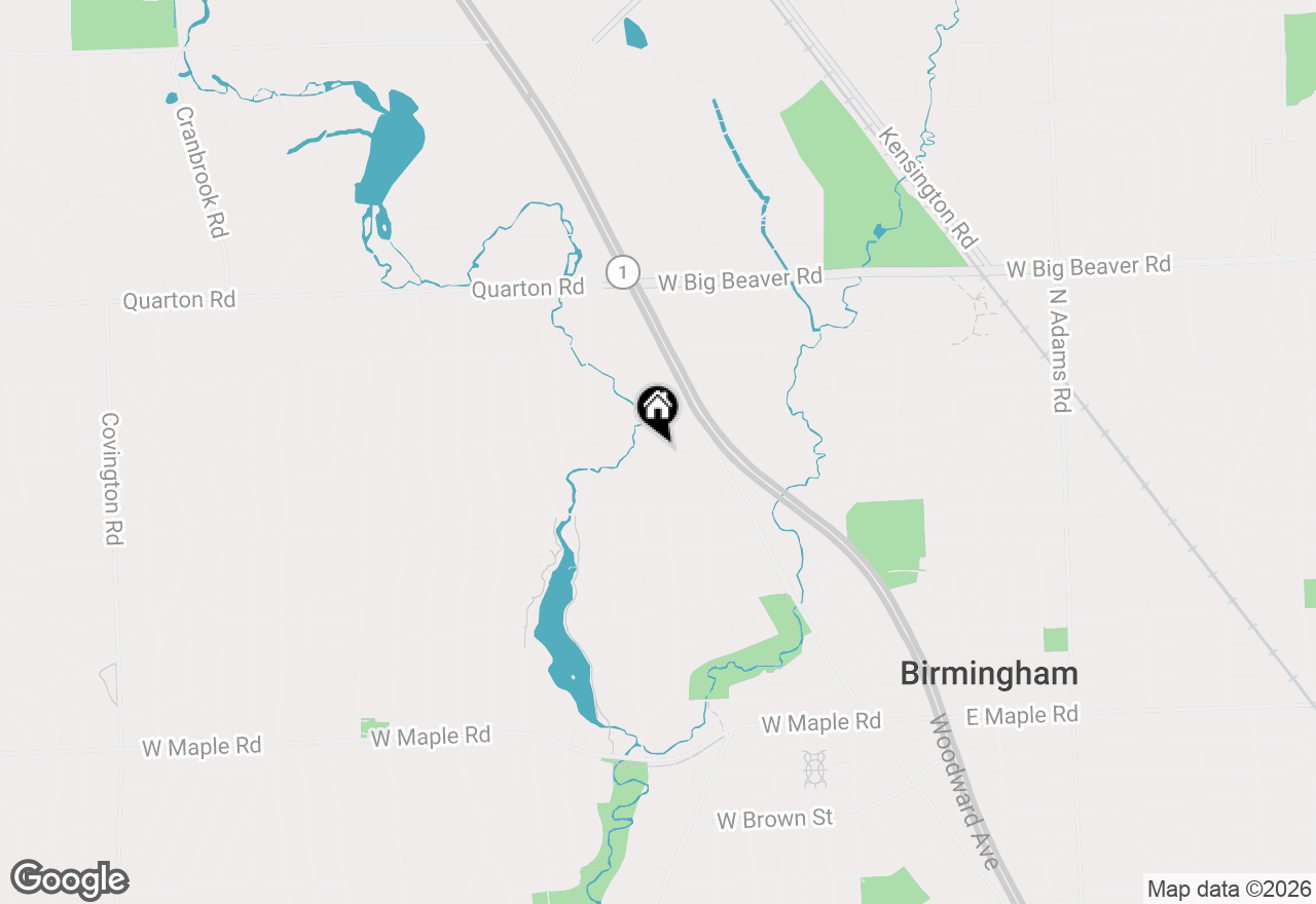 Map of 1035 N Old Woodward Avenue, Birmingham, MI 48009