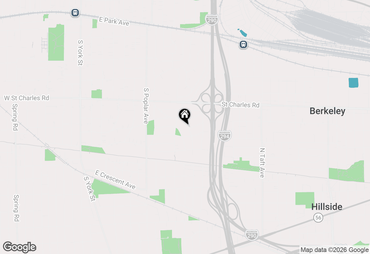 Map of 446 S Stratford Avenue, Elmhurst, IL 60126
