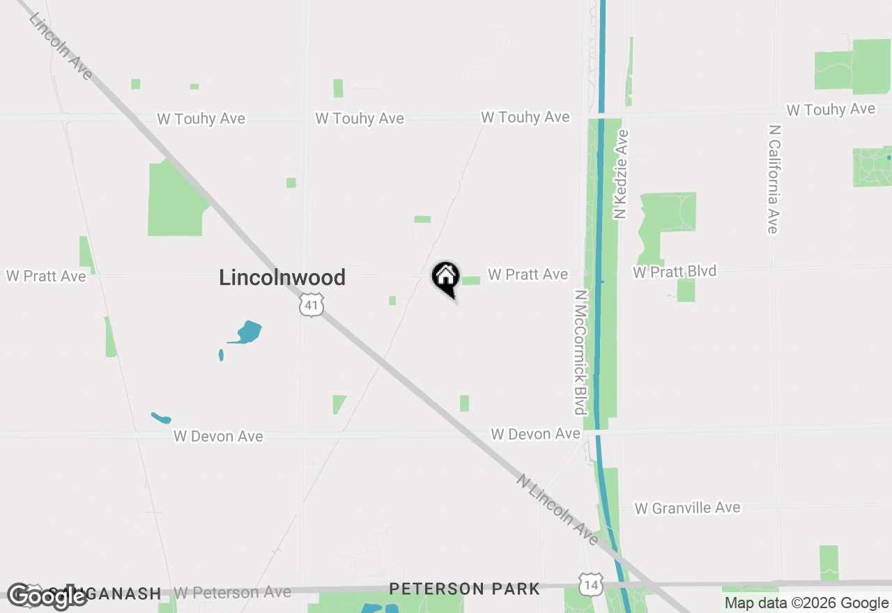 Map of 6711 N Monticello Avenue, Lincolnwood, IL 60712