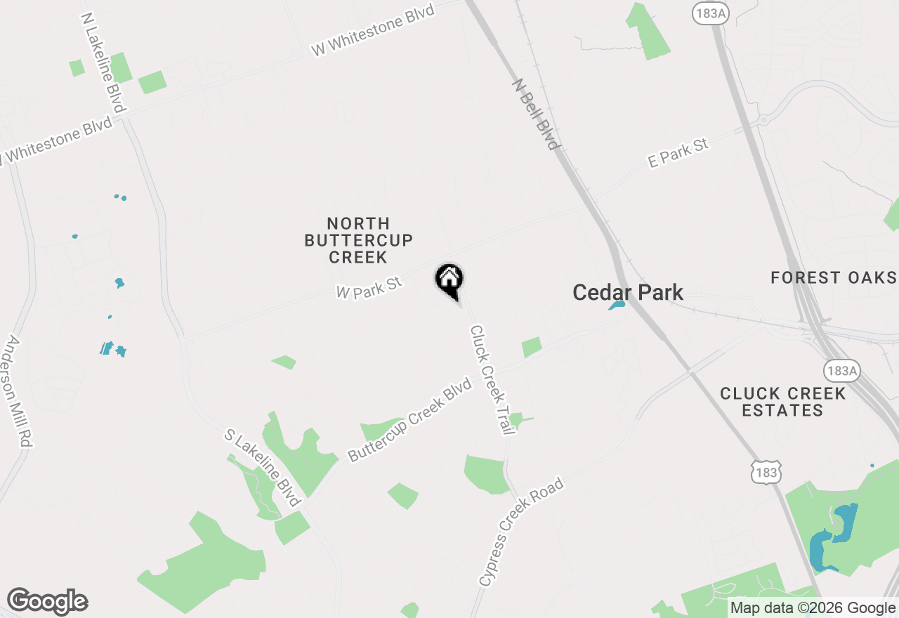 Map of 808 Timber Trl, Cedar Park, TX 78613