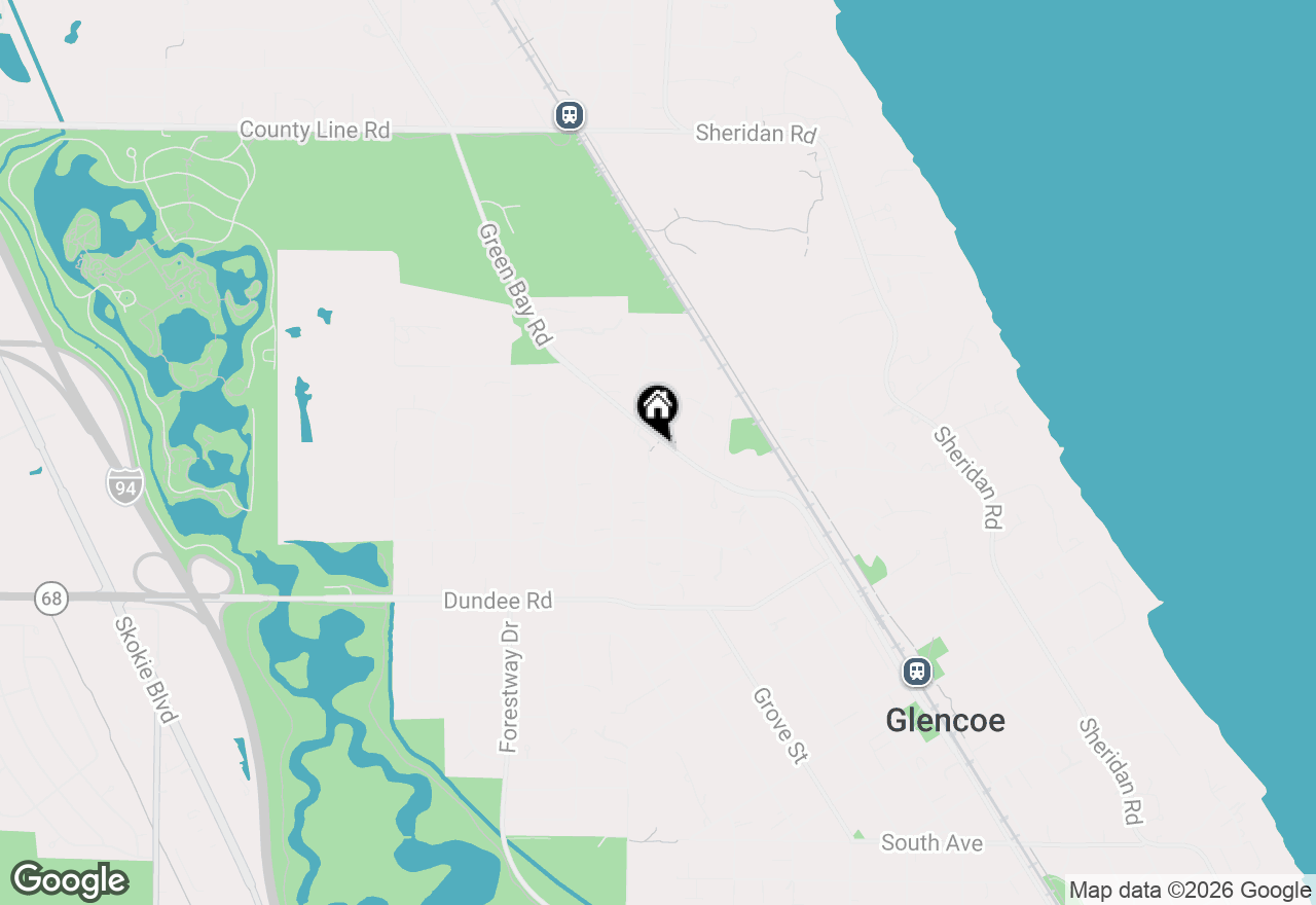 Map of 1087 Bluff Road, Glencoe, IL 60022