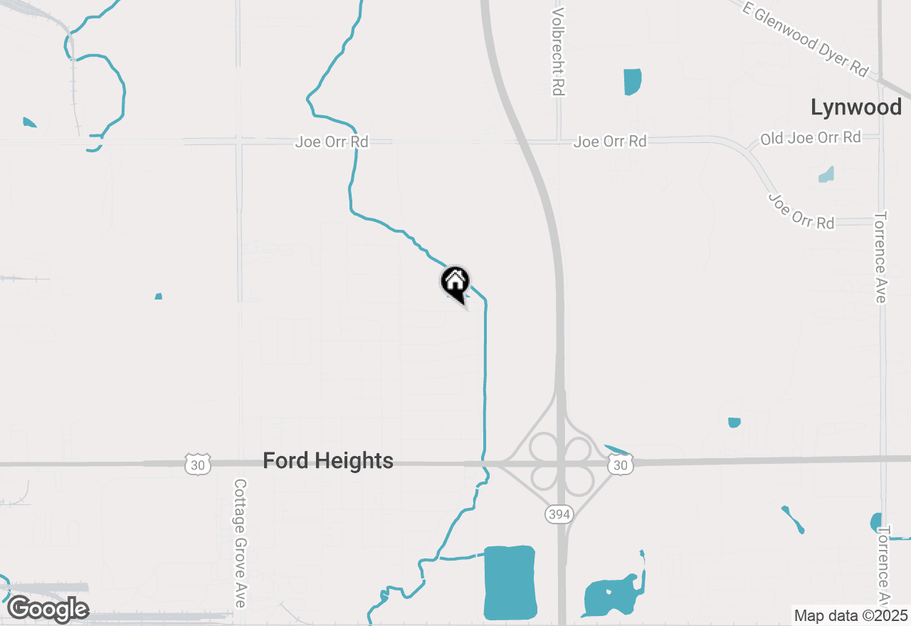 Map of 1528 Embassy Ln, Ford Heights, IL 60411