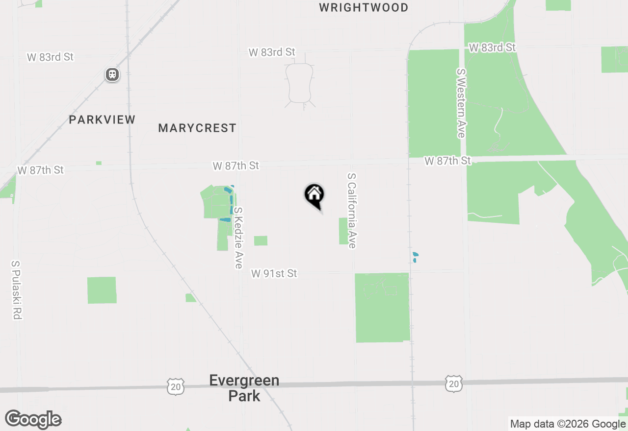 Map of 8855 S Richmond Avenue, Evergreen Park, IL 60805