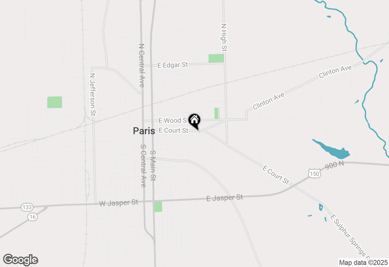 Map of 402 E Court, Paris, IL 61944