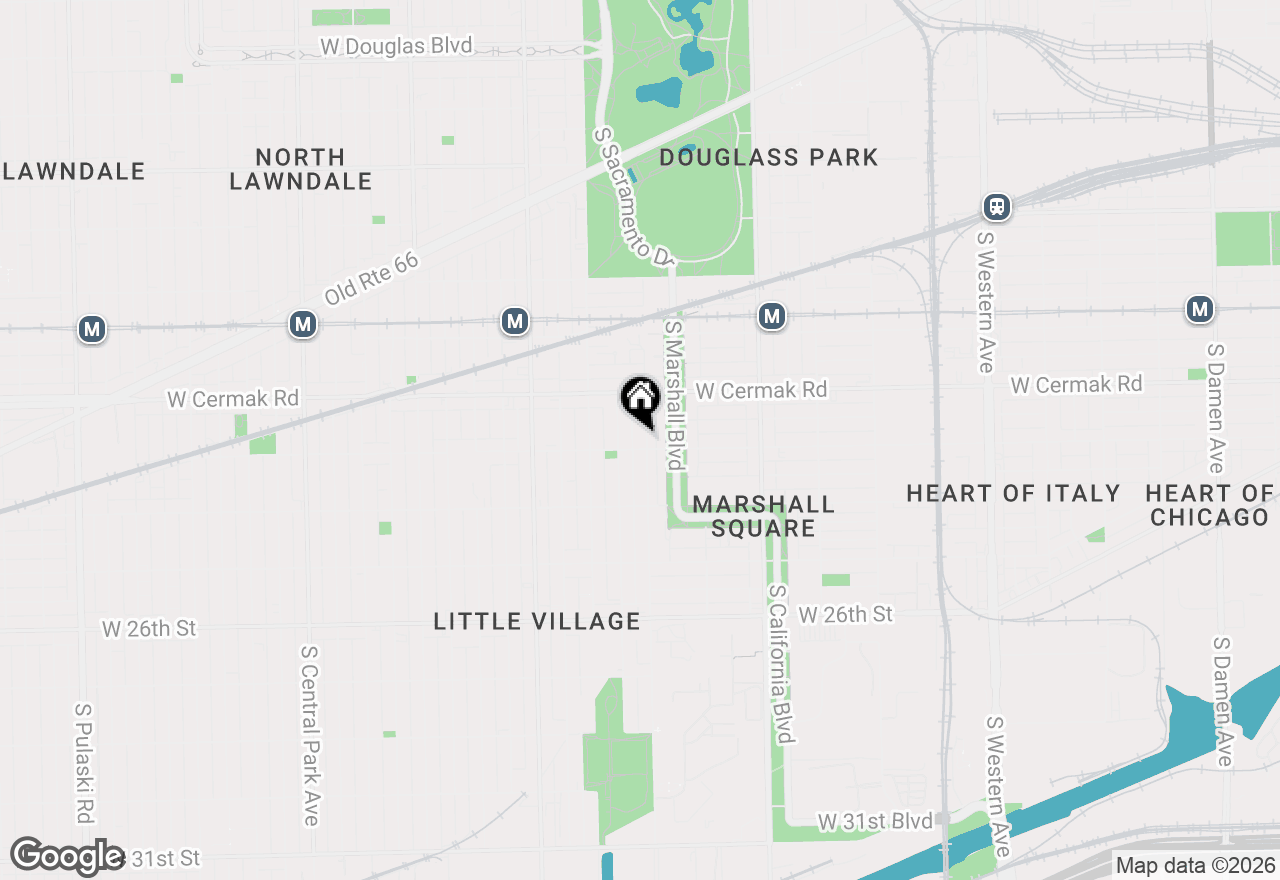 Map of 2252 S Sacramento Avenue, Chicago, IL 60623