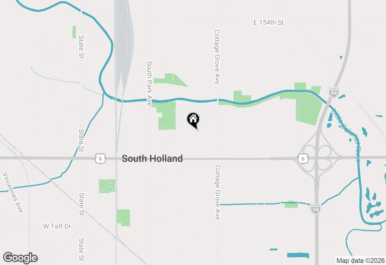 Map of 609 E 160th Place, South Holland, IL 60473