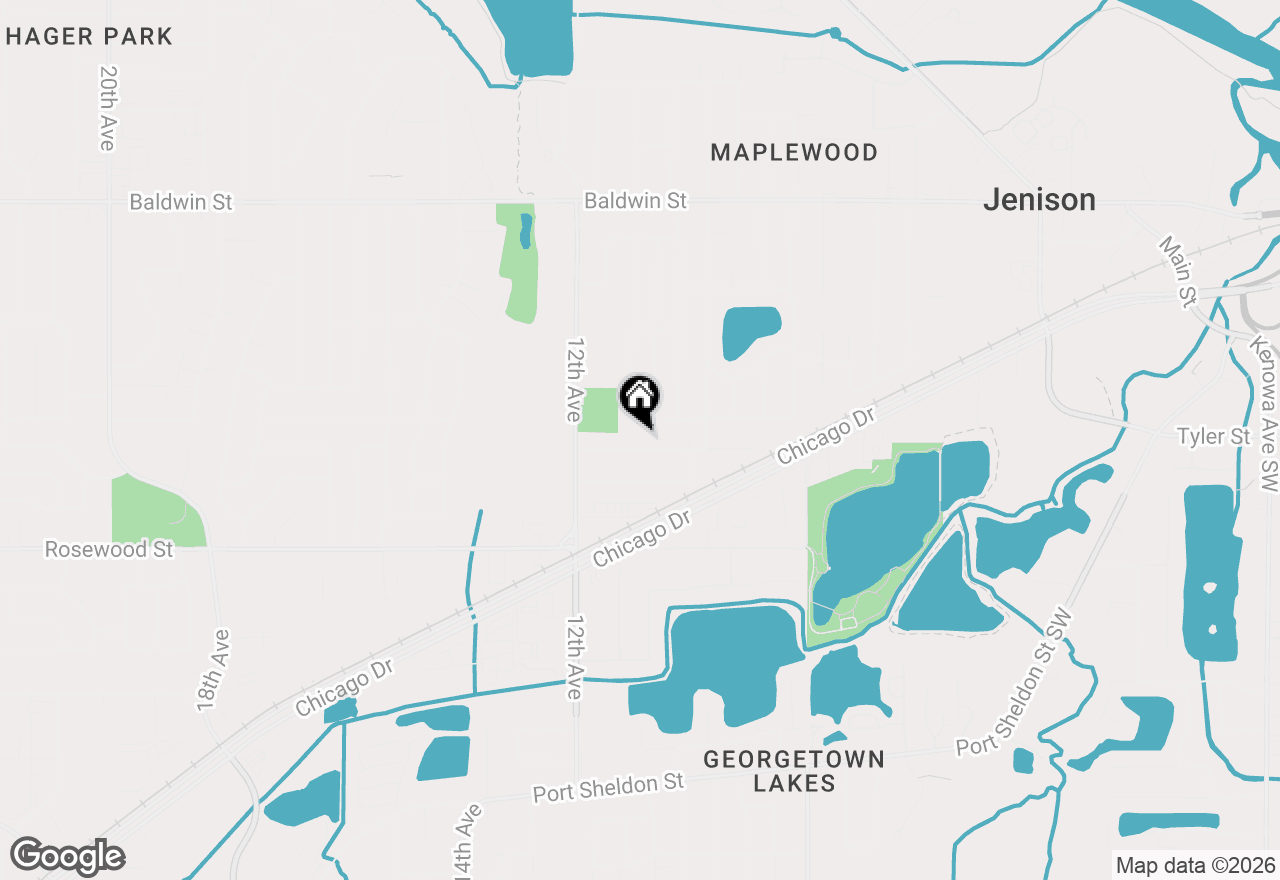 Map of 1095 Vos Street, Jenison, MI 49428