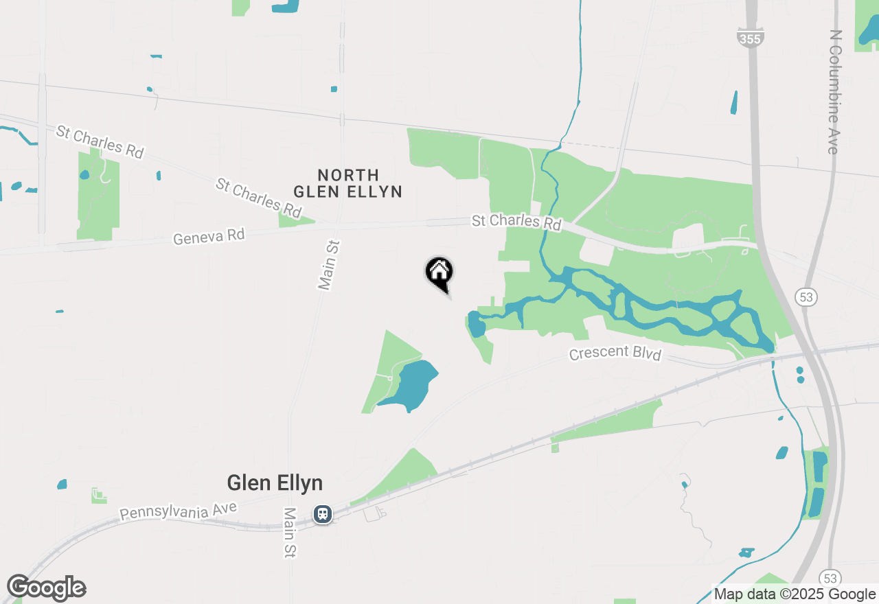 Map of 734 Grand Avenue, Glen Ellyn, IL 60137