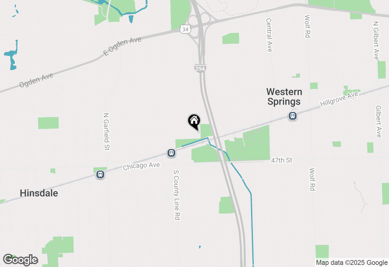 Map of 211 Justina Street, Hinsdale, IL 60521