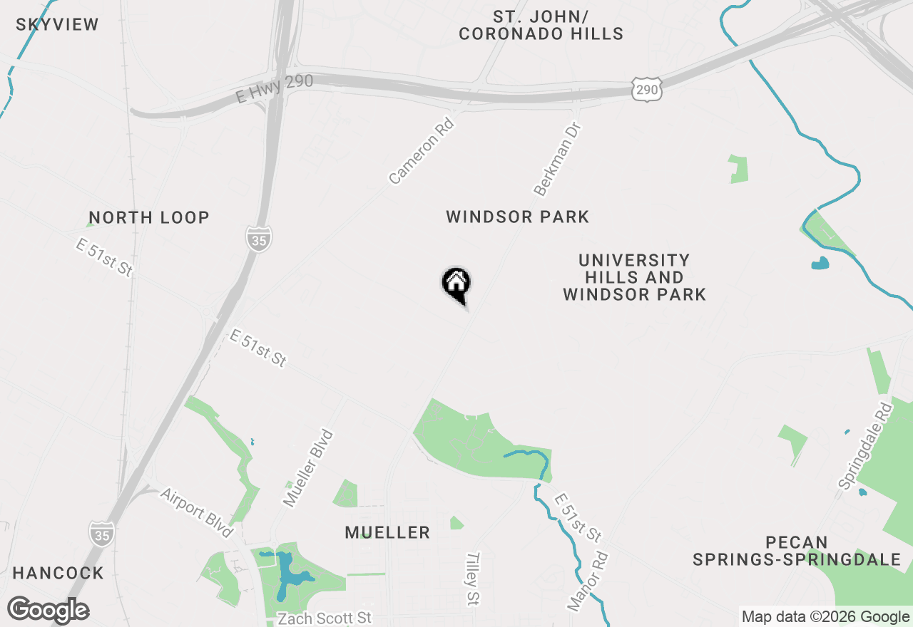 Map of 1605 Ridgemont Dr, Austin, TX 78723