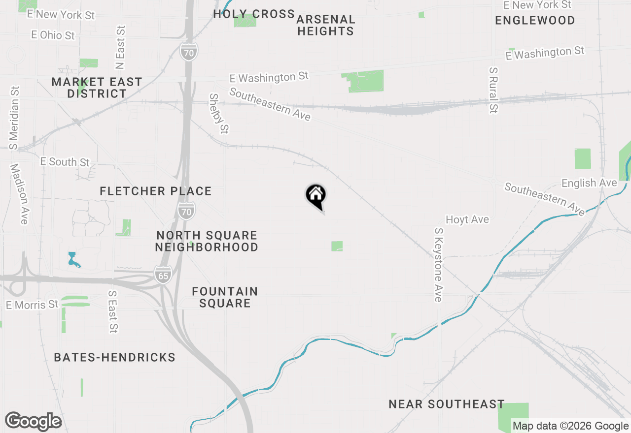 Map of 1609 Fletcher Avenue, Indianapolis, IN 46203