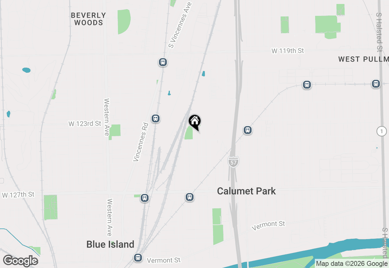 Map of 12343 S Lincoln Street, Calumet Park, IL 60827