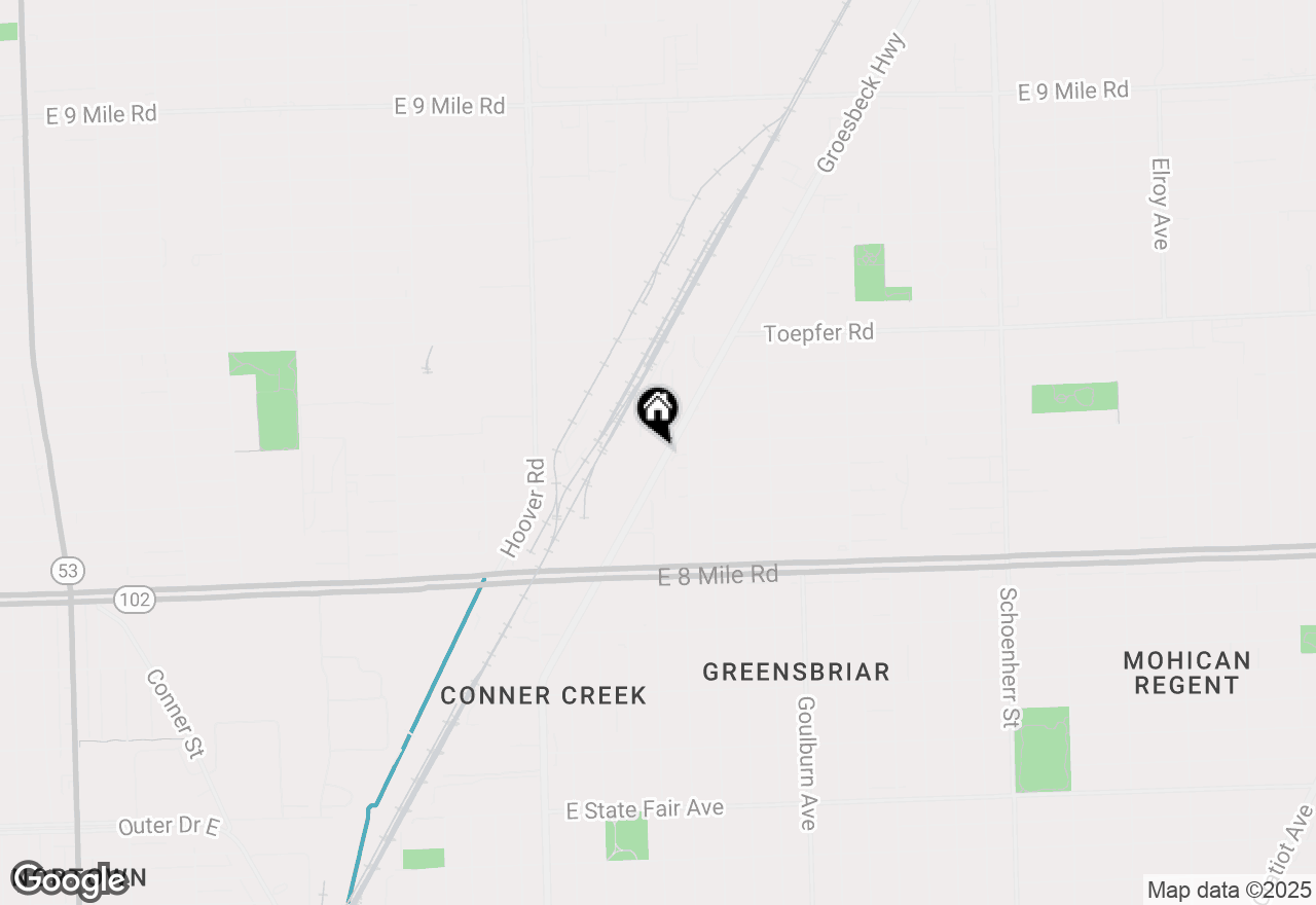 Map of 21251 Groesbeck, Warren, MI 48089