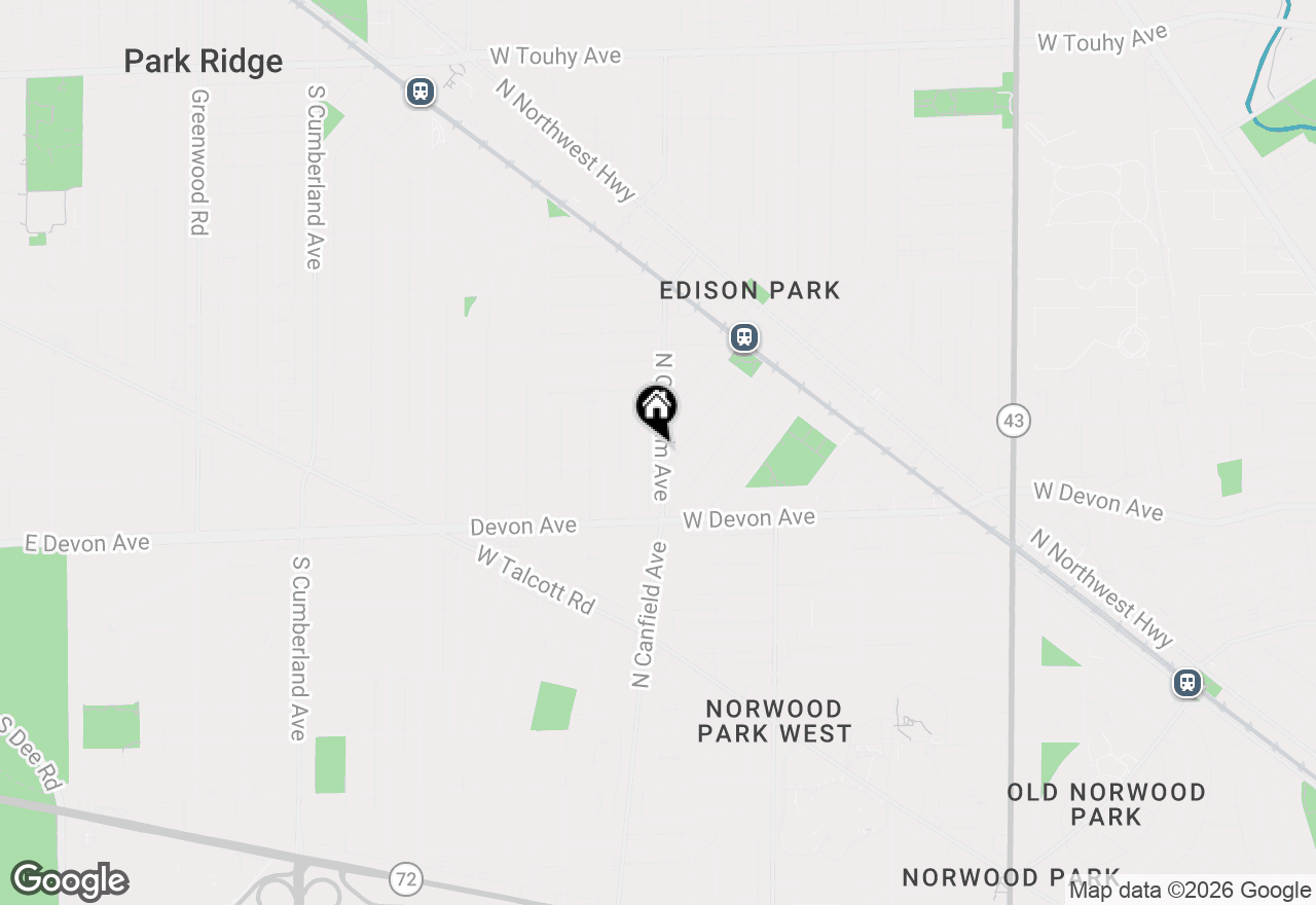 Map of 1008 Canfield Road, Park Ridge, IL 60068