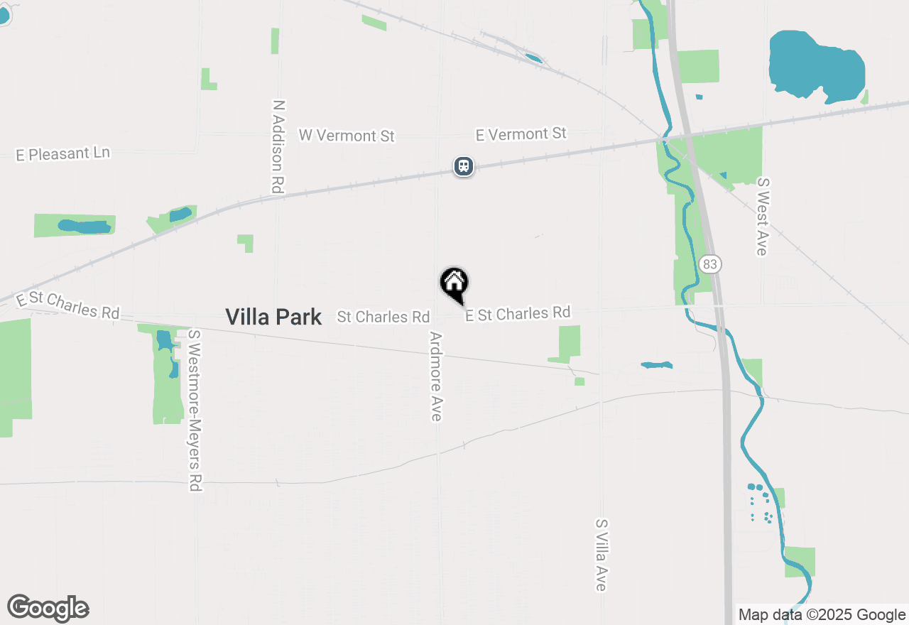 Map of 24 E Saint Charles Road, Villa Park, IL 60181